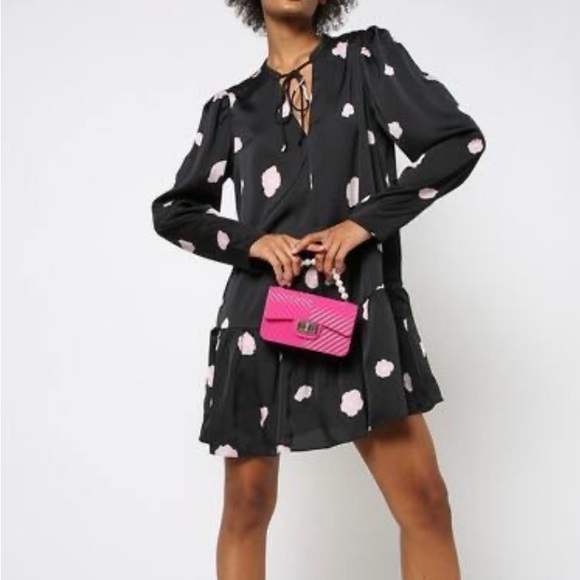 Glamorous Dresses & Skirts - Glamorous Black Dress with Pink Floral Accents